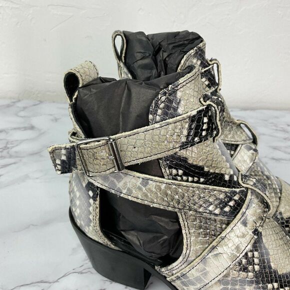 Allsaints Summer Snake Leather Darcy Pointed Bootie 6 - Picture 2 of 9